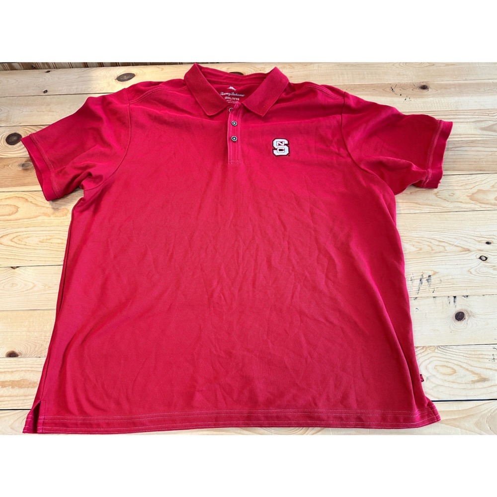 Tommy Bahama NC State Wolfpack Emfielder Polo‎ Shirt Mens XXXL Red Supima Cotton